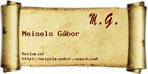 Meisels Gábor névjegykártya